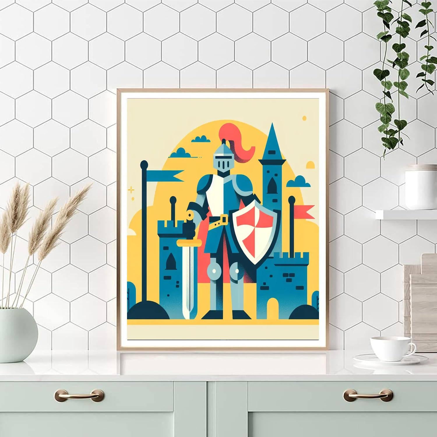 Courageous Knights Adventure Painting Number Kit