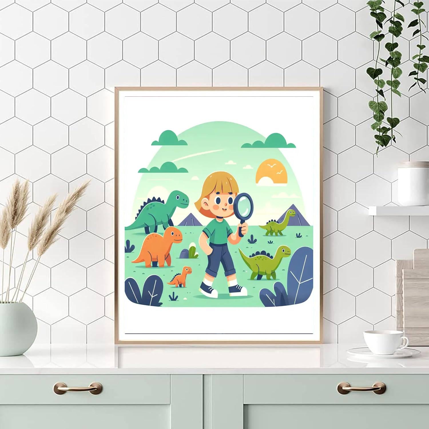 Dinosaur Explorer Journey Paint By Numbers Art