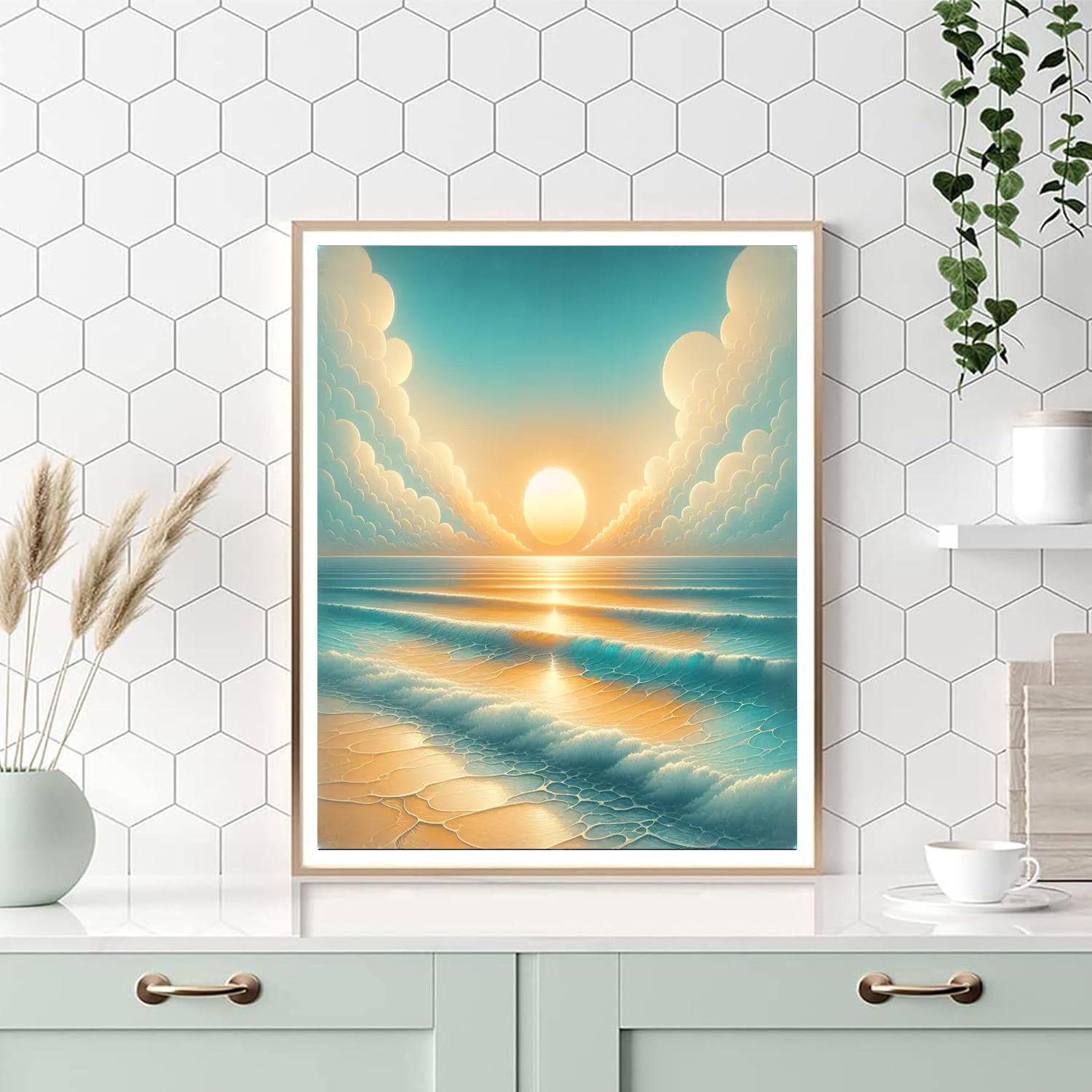 Breathtaking Coastal Sunrise Paint By Numbers