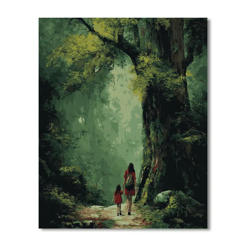 Forest Of Family Roots Painting Number Kit