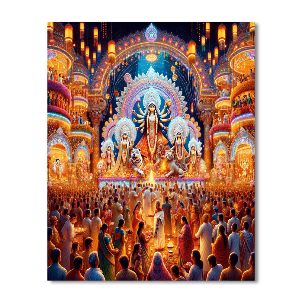 Durga Puja - India Paint By Numbers Art