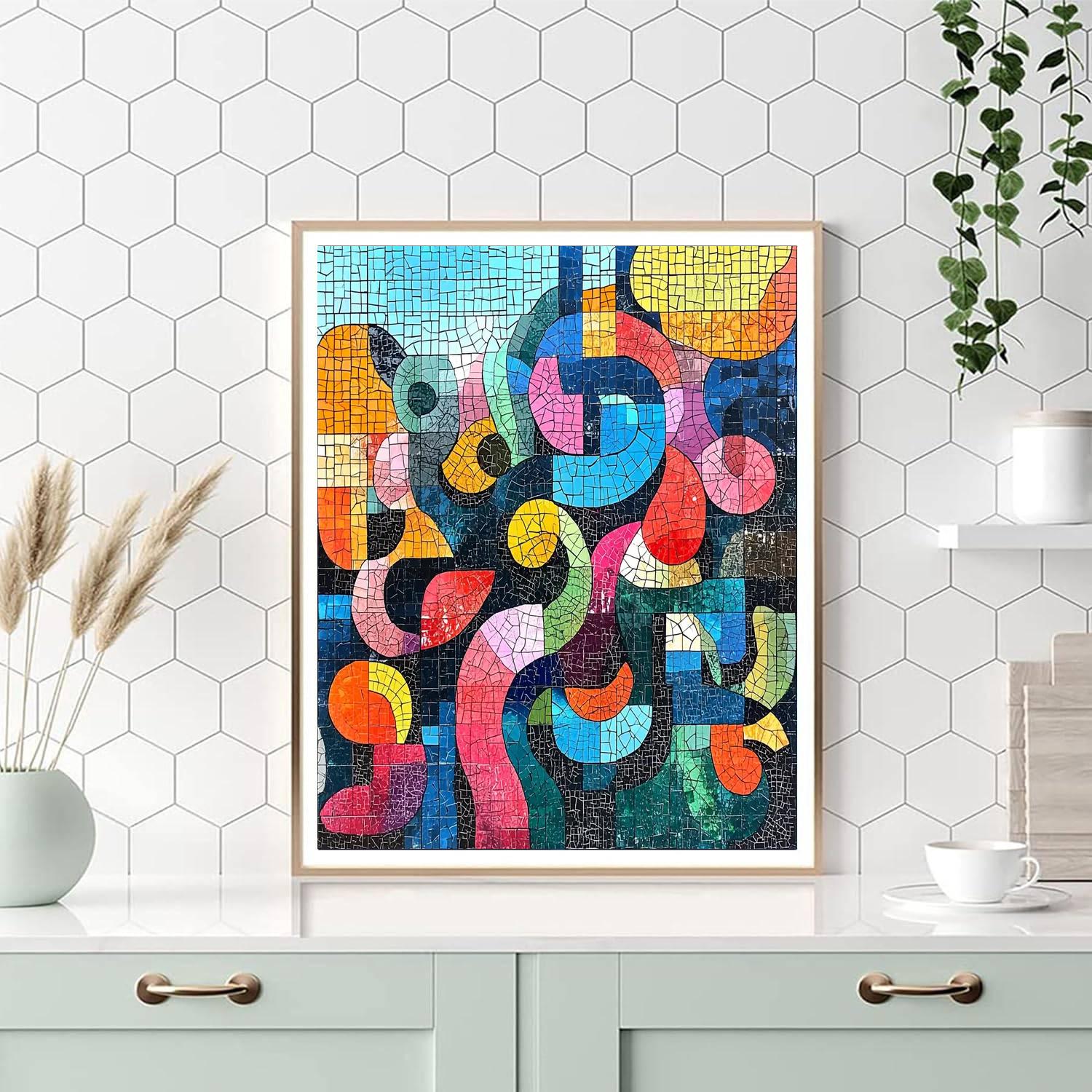 Paul Klee Inspired Mosaic Of Thoughts  Numbered Painting Kits