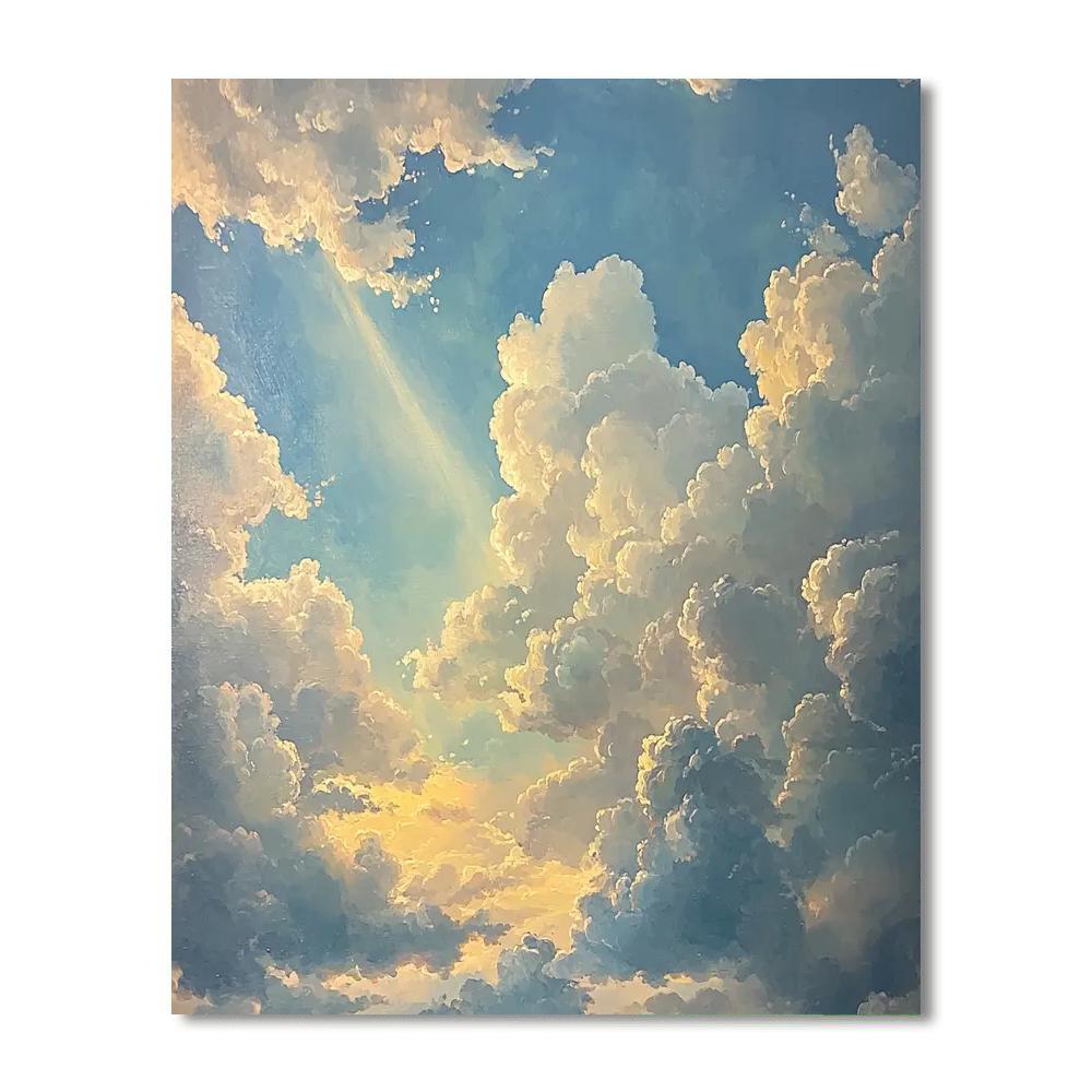 John Constable Inspired Skyward Symphony  Number Painting
