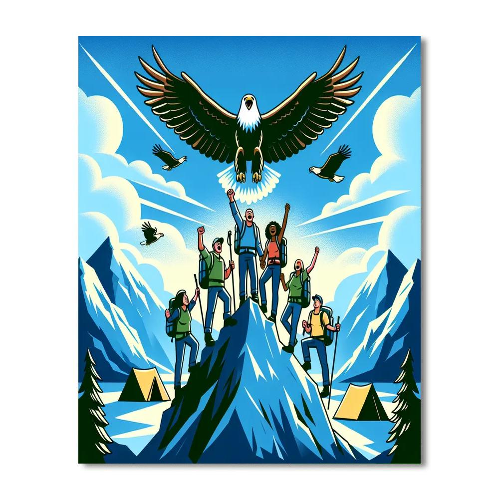 Mountain Top Adventure Number Painting