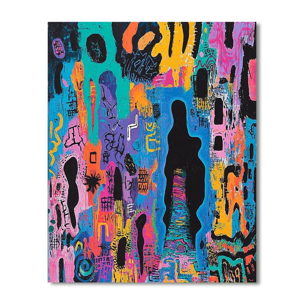 Jean-Michel Basquiat Inspired Voices Of The Void  Numbered Painting Kits