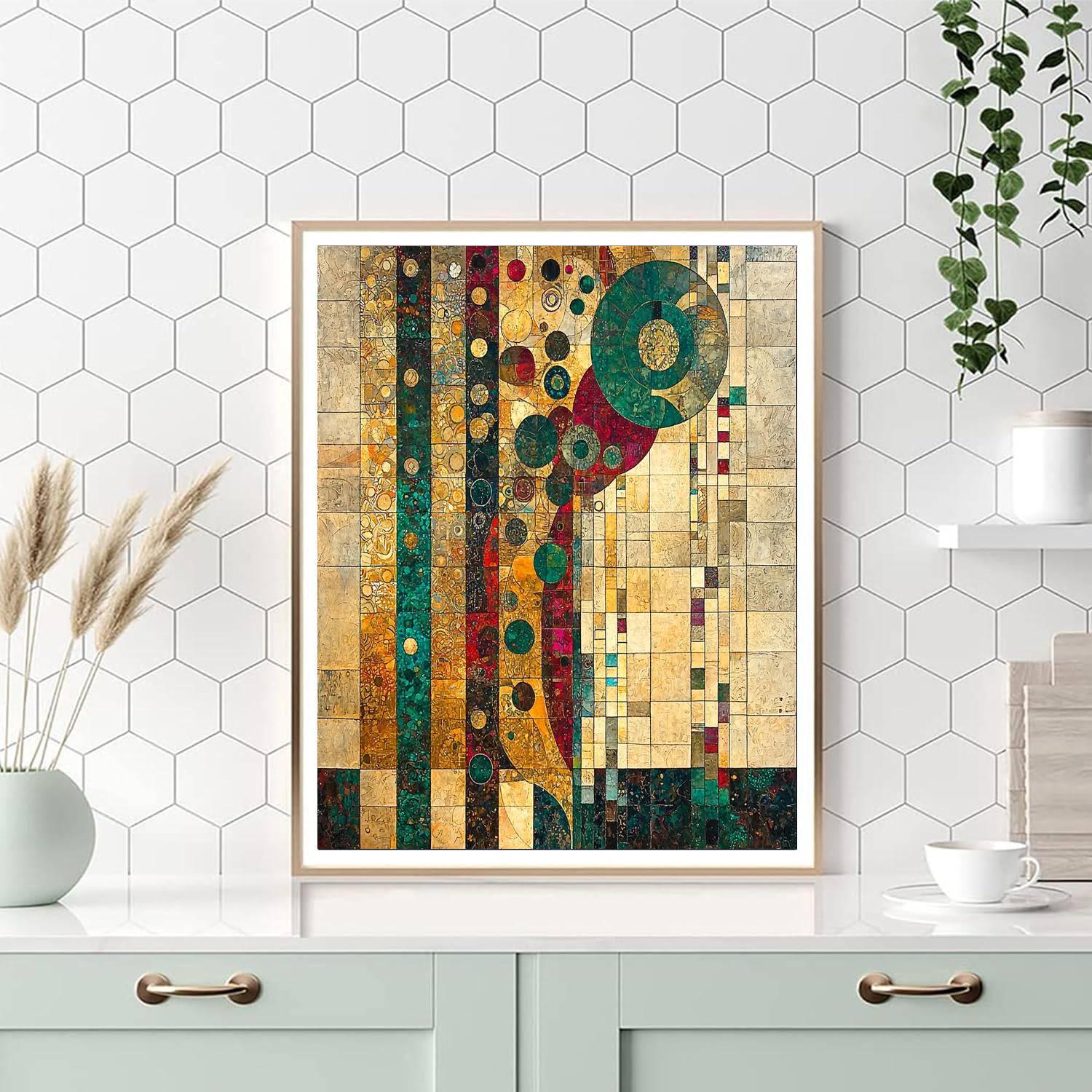 Gustav Klimt Inspired Harmony In Abstraction  DIY Paint By Numbers