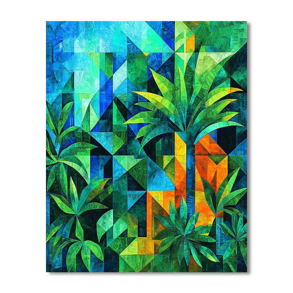 Pablo Picasso Inspired Cubist Jungle Expedition  Paint By Number