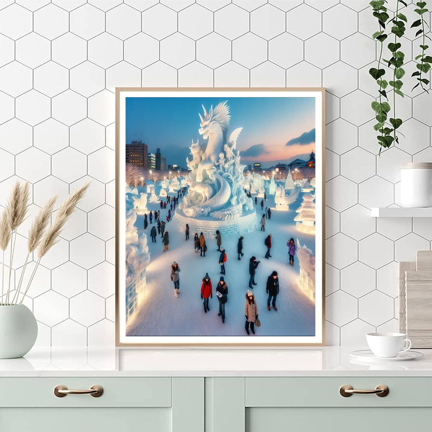 Winter Festival - Sapporo Numbered Painting Kits