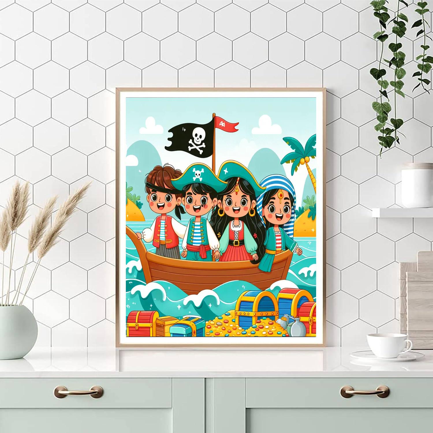 Adventurous Young Pirates Numbered Painting Kits