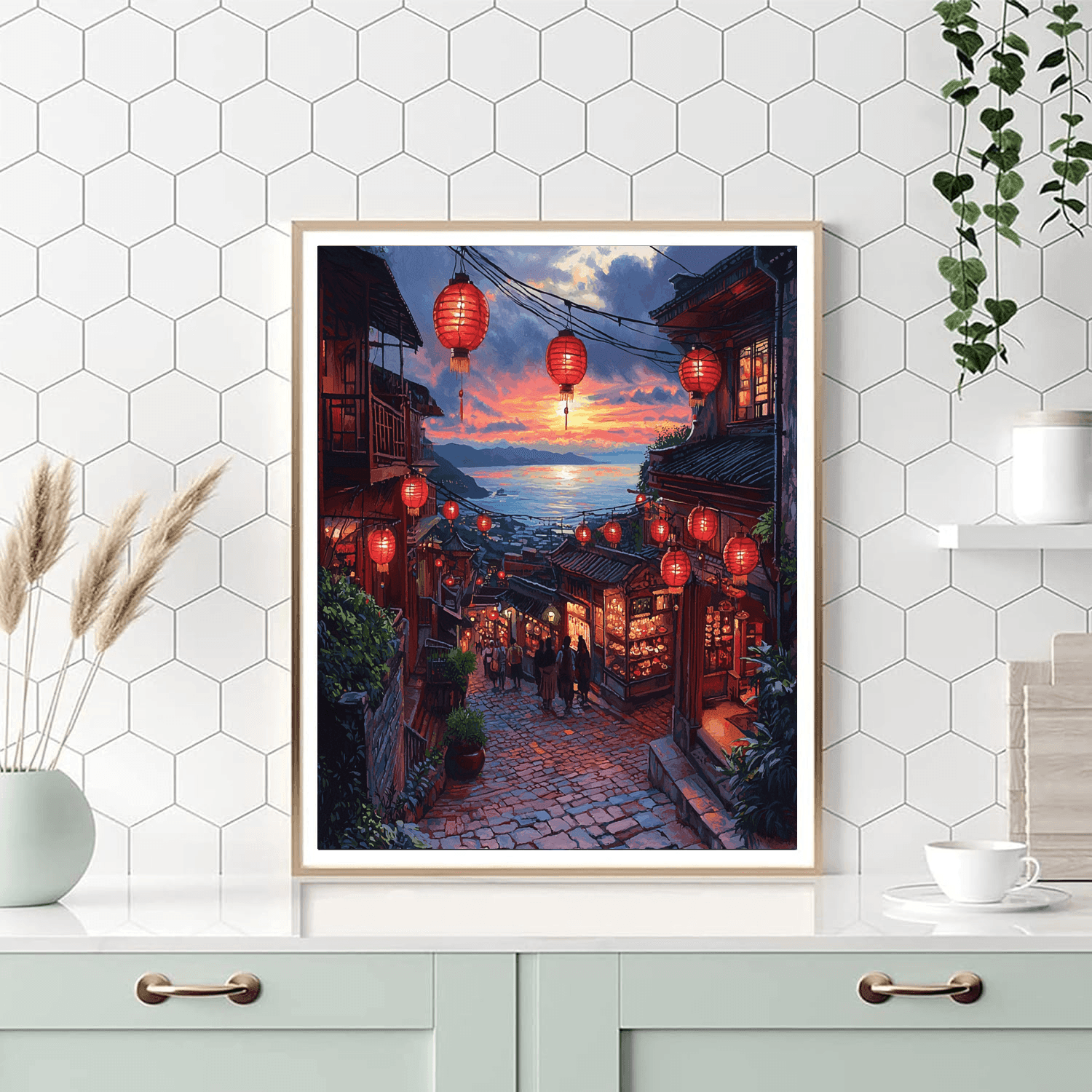 Jiufen - New Taipei City, Taiwan Numbered Painting Kits