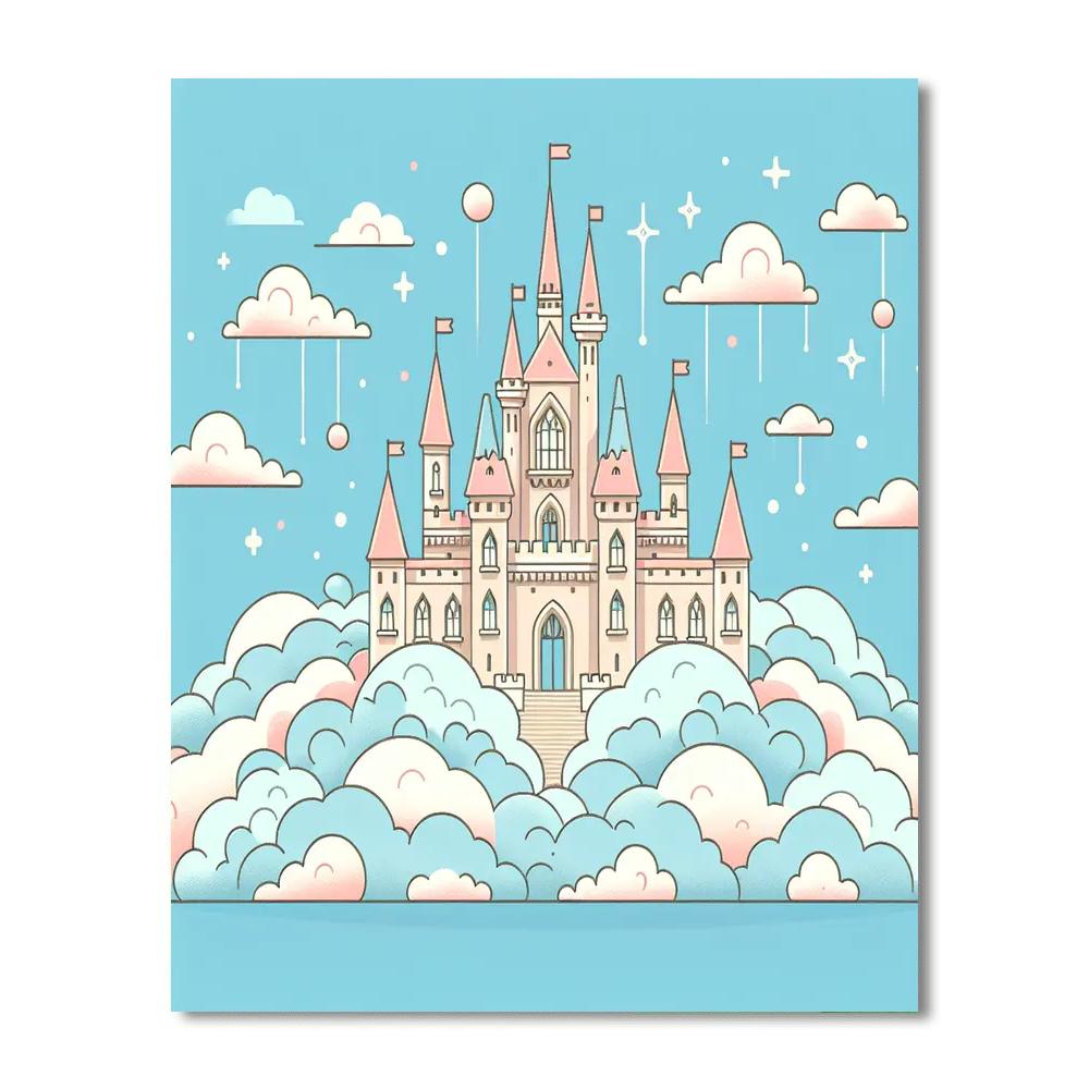 Floating Castle Kingdom Paint By Color
