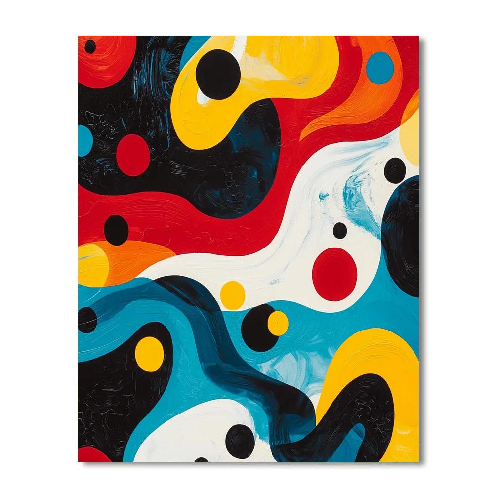 Joan Miró Inspired Fluid Dreams  Painting By Numbers Kit