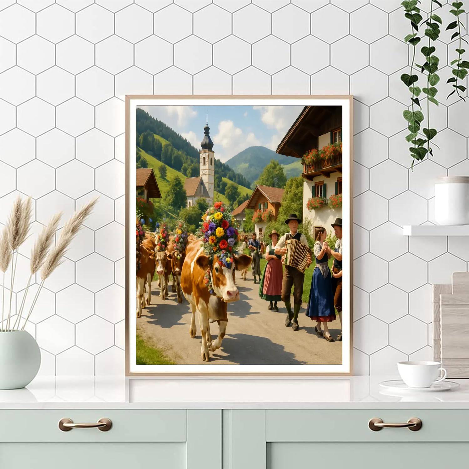 Almabtrieb - Austria Painting Number Kit