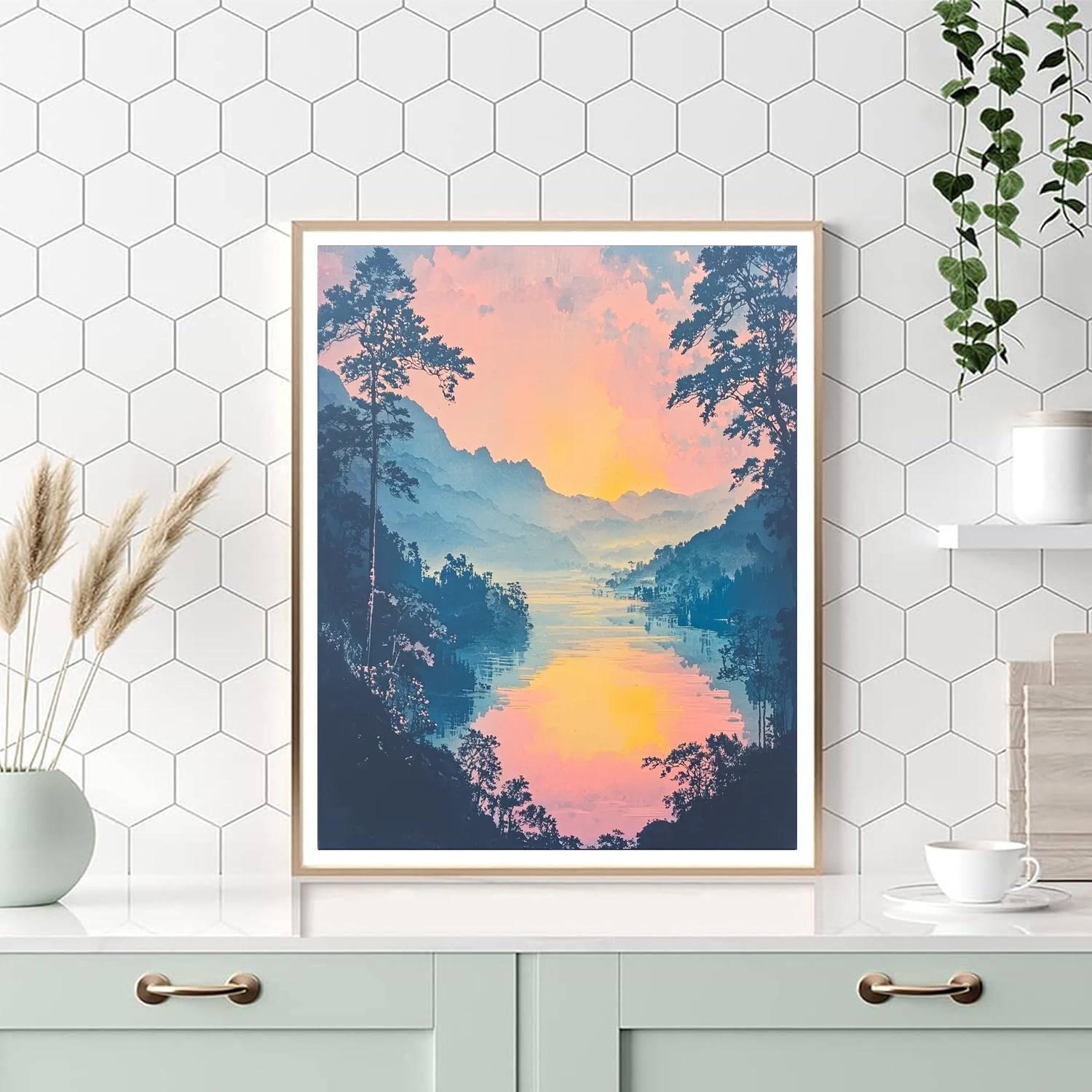 Utagawa Hiroshige Inspired Radiant Morning  Paint By Numbers Art