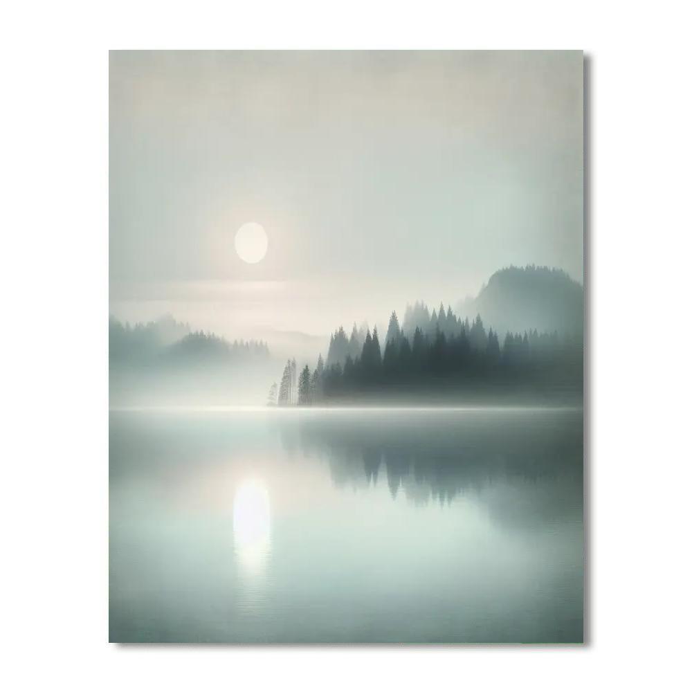 Misty Morning Reflection Paint By Numbers Kits