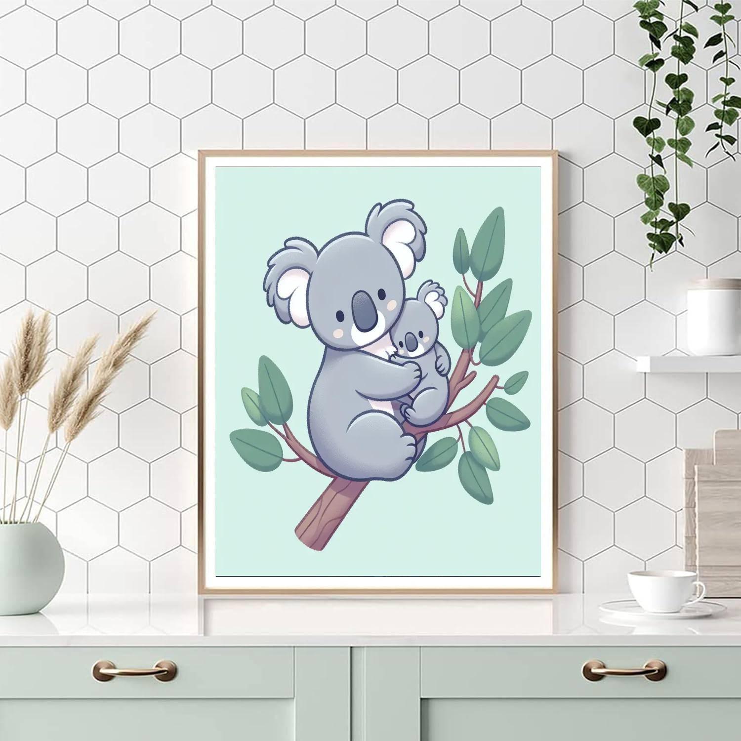 Caring Koala Number Painting