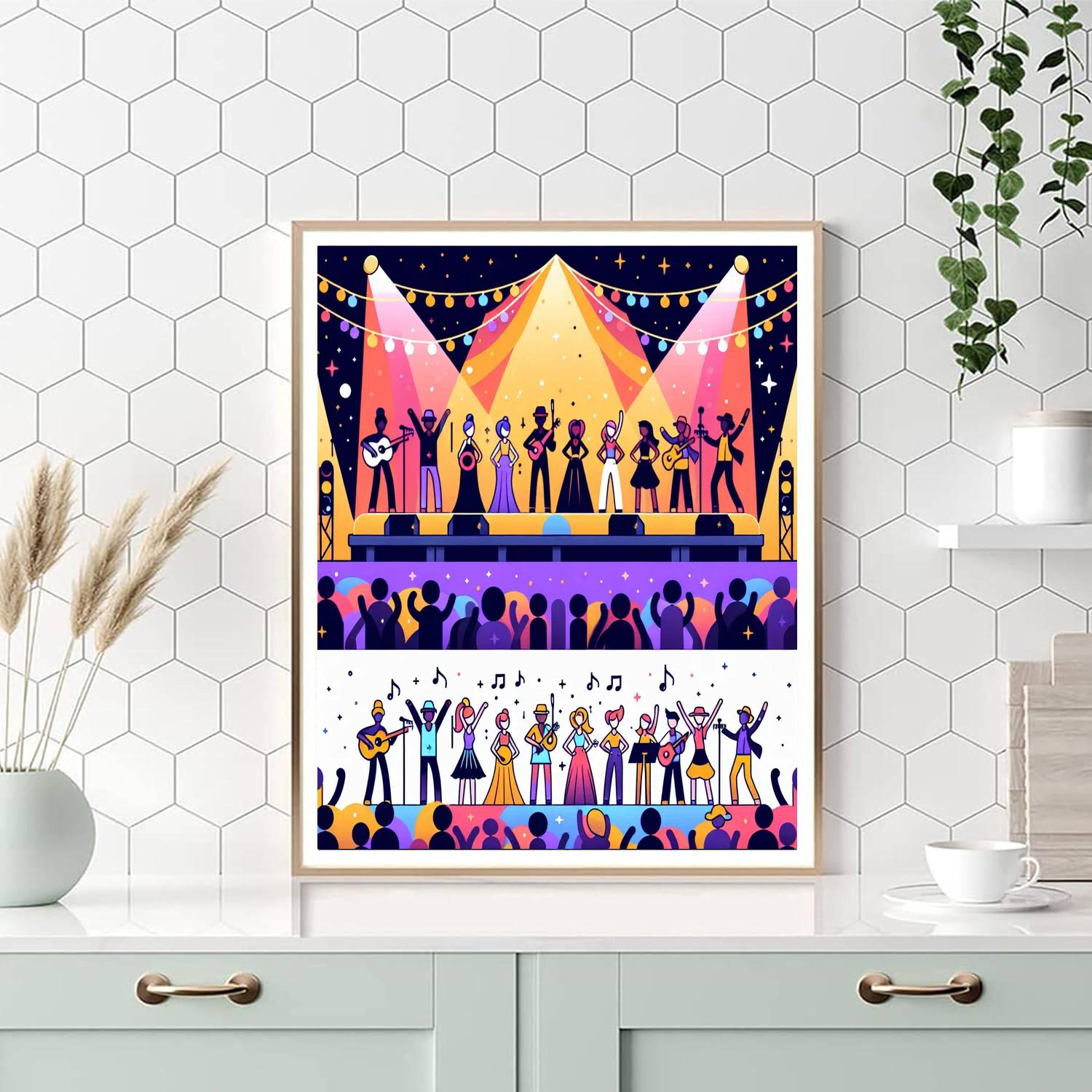 Magical Music Fest Painting Number Kit