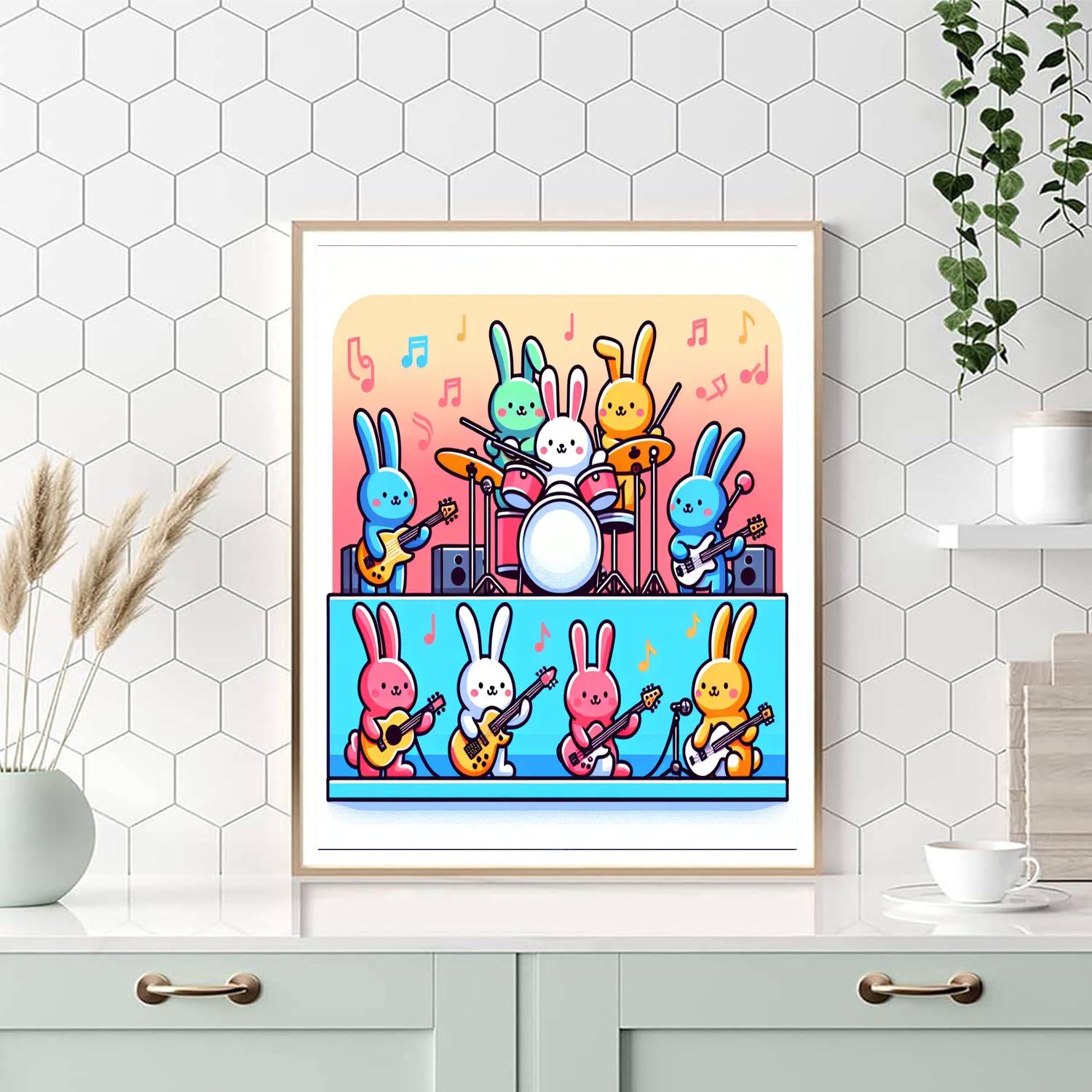 Rockstar Rabbits Paint By Numbers Kits