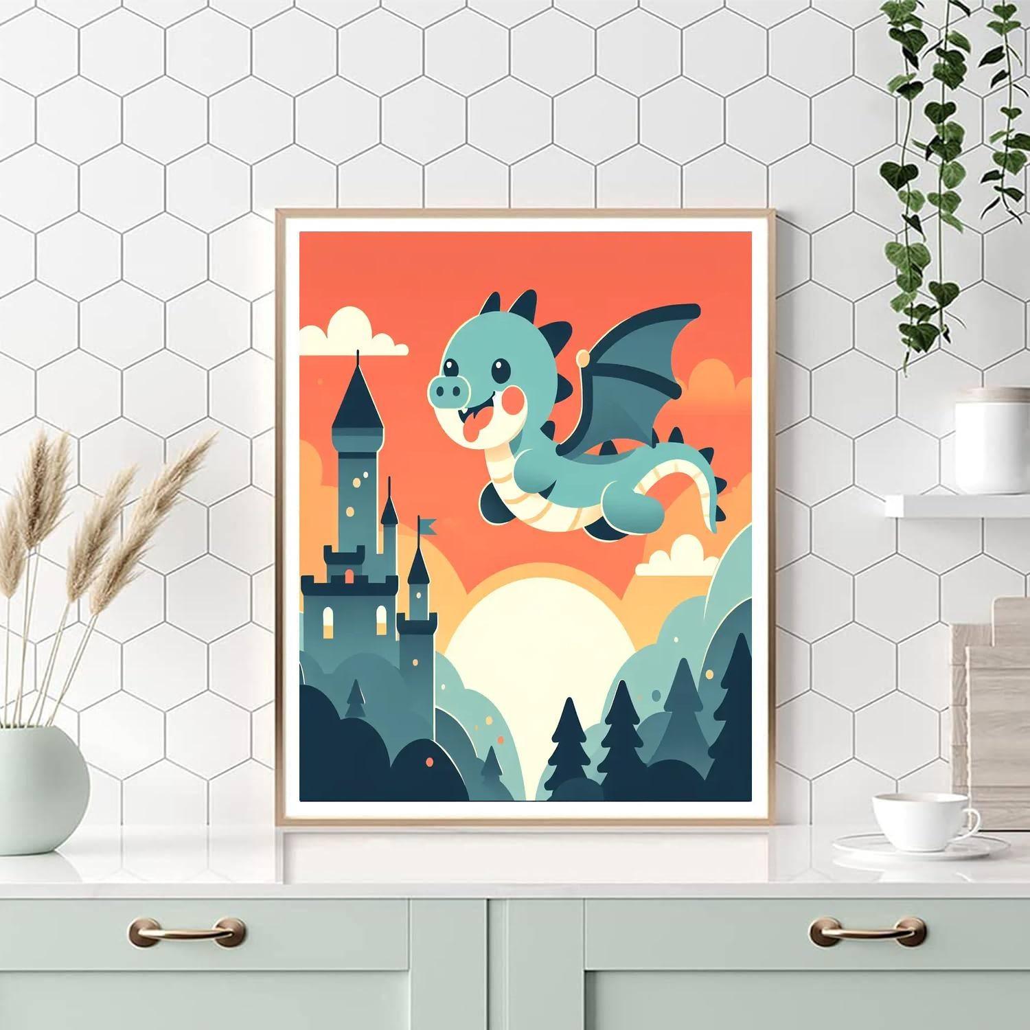 Adventure With A Dragon Paint By Number