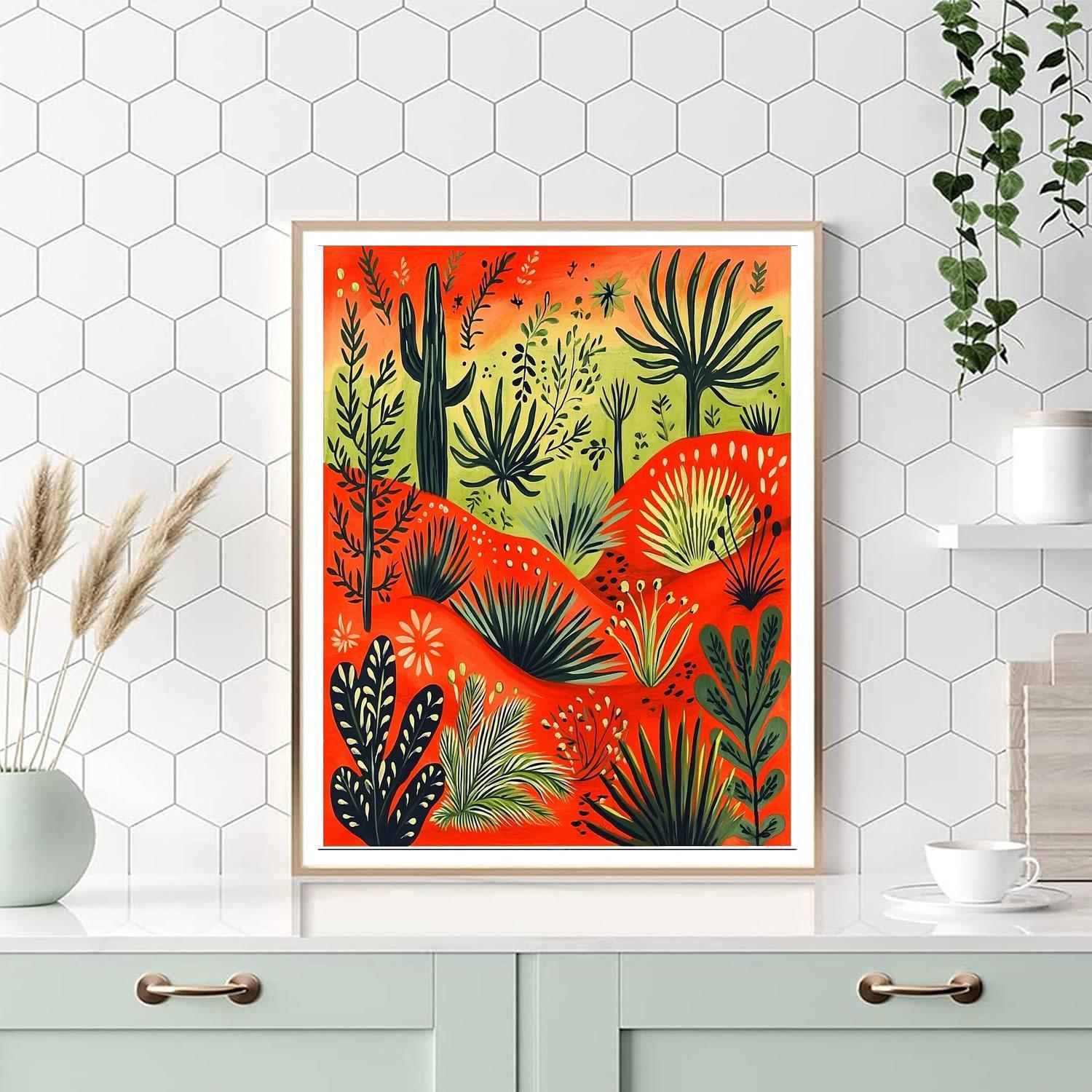 Frida Kahlo Inspired Symbolic Wilderness  Painting By Numbers Kit