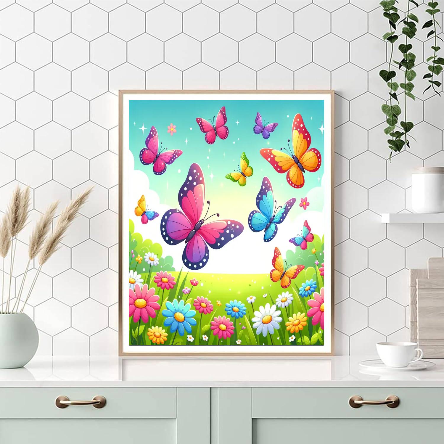 Charming Butterfly Meadows Painting Number Kit