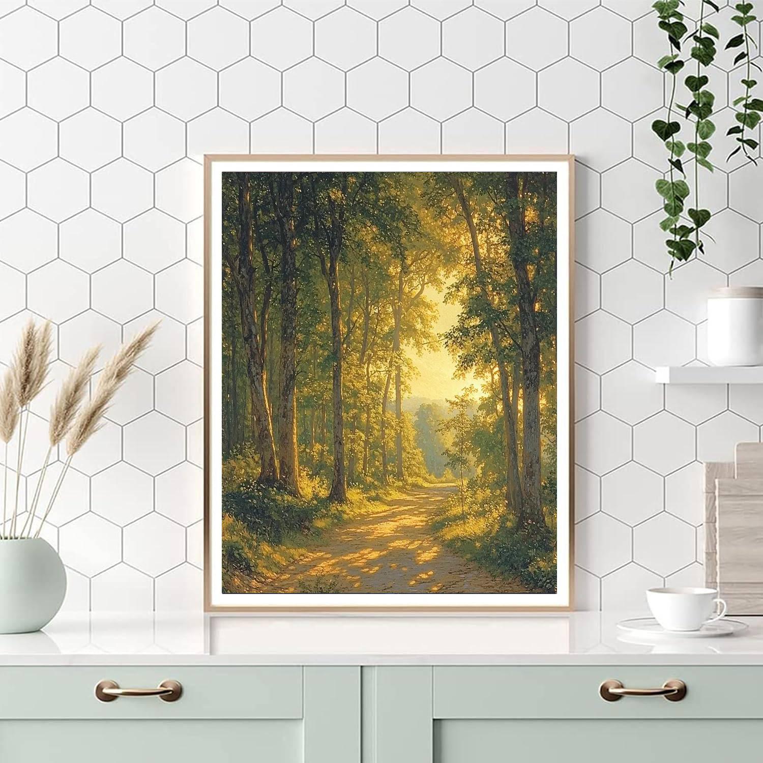Asher Brown Durand Inspired Nostalgic Pathway  Paint By Numbers Kits