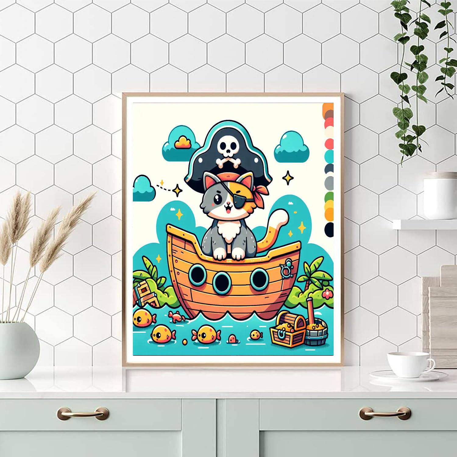 Adventures Of Pirate Paws Paint By Number