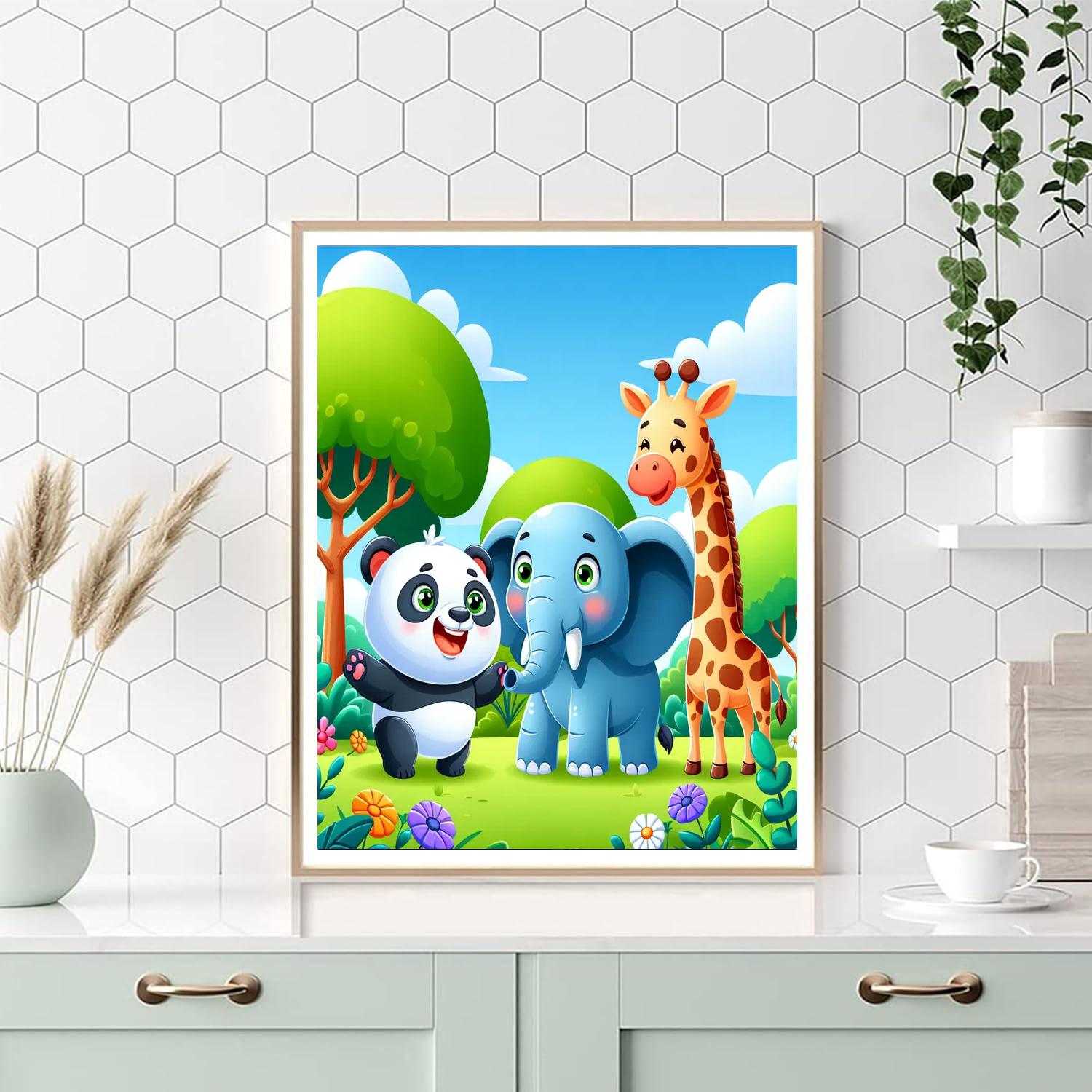 Whimsical Wildlife Journey Painting Number Kit