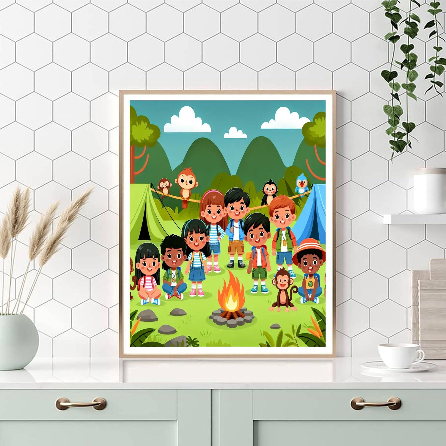 Jungle Camp Safari Paint By Numbers
