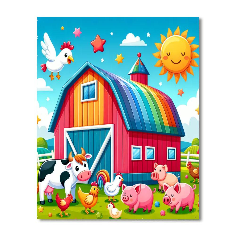 Festive Farmyard Celebration Numbered Painting Kits