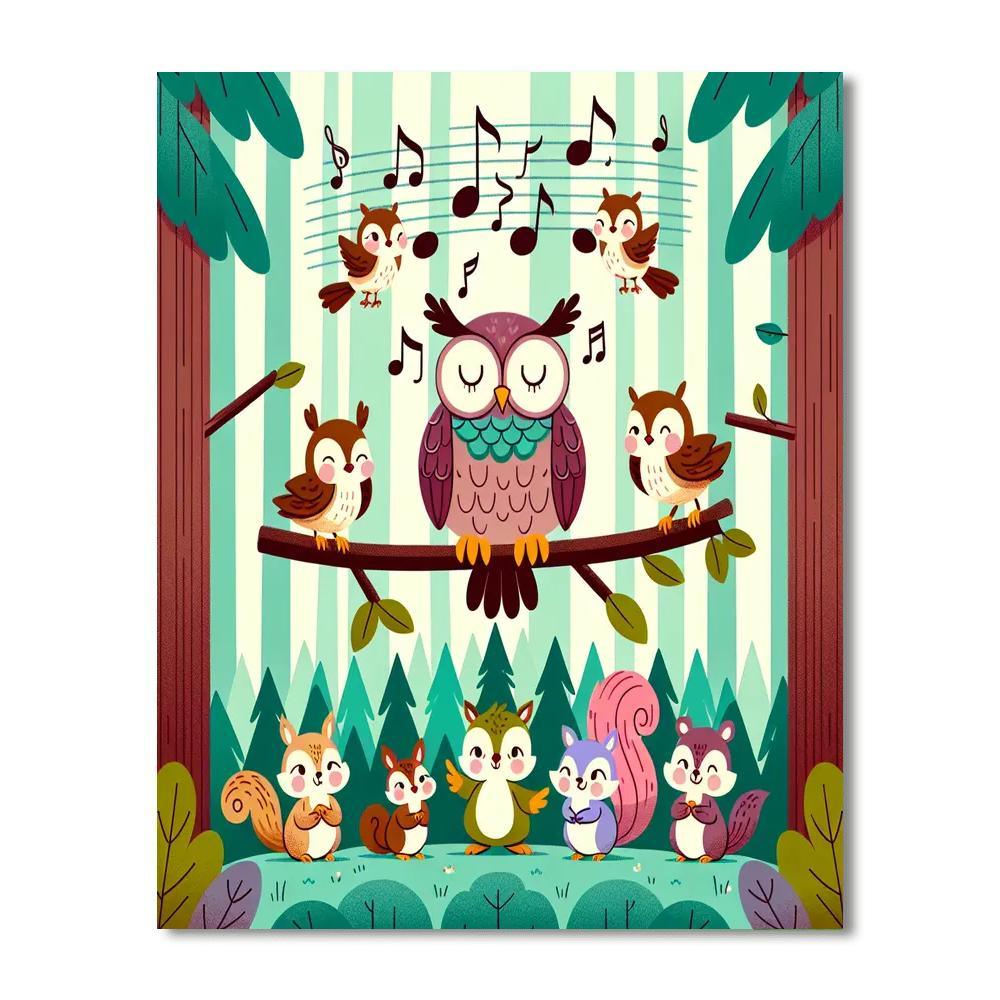 Happy Harmony Hoot Paint By Color