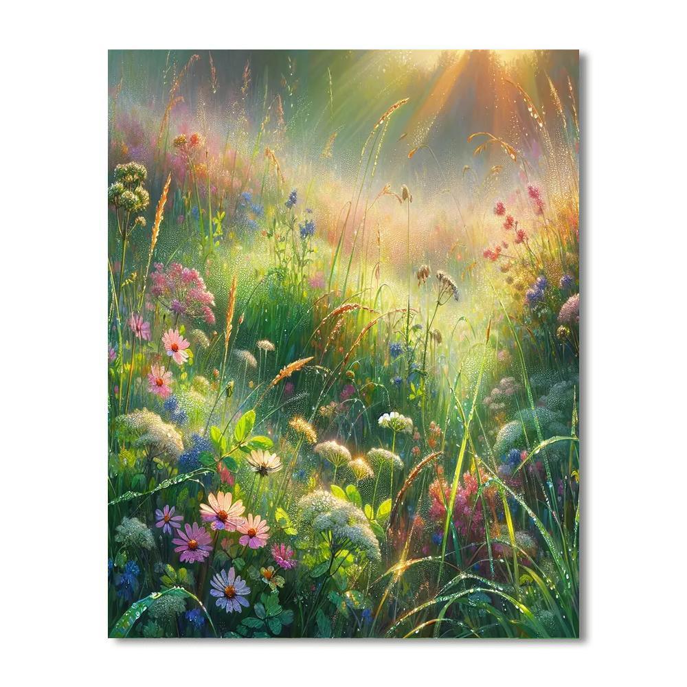 Dewy Meadow Magic DIY Paint By Numbers