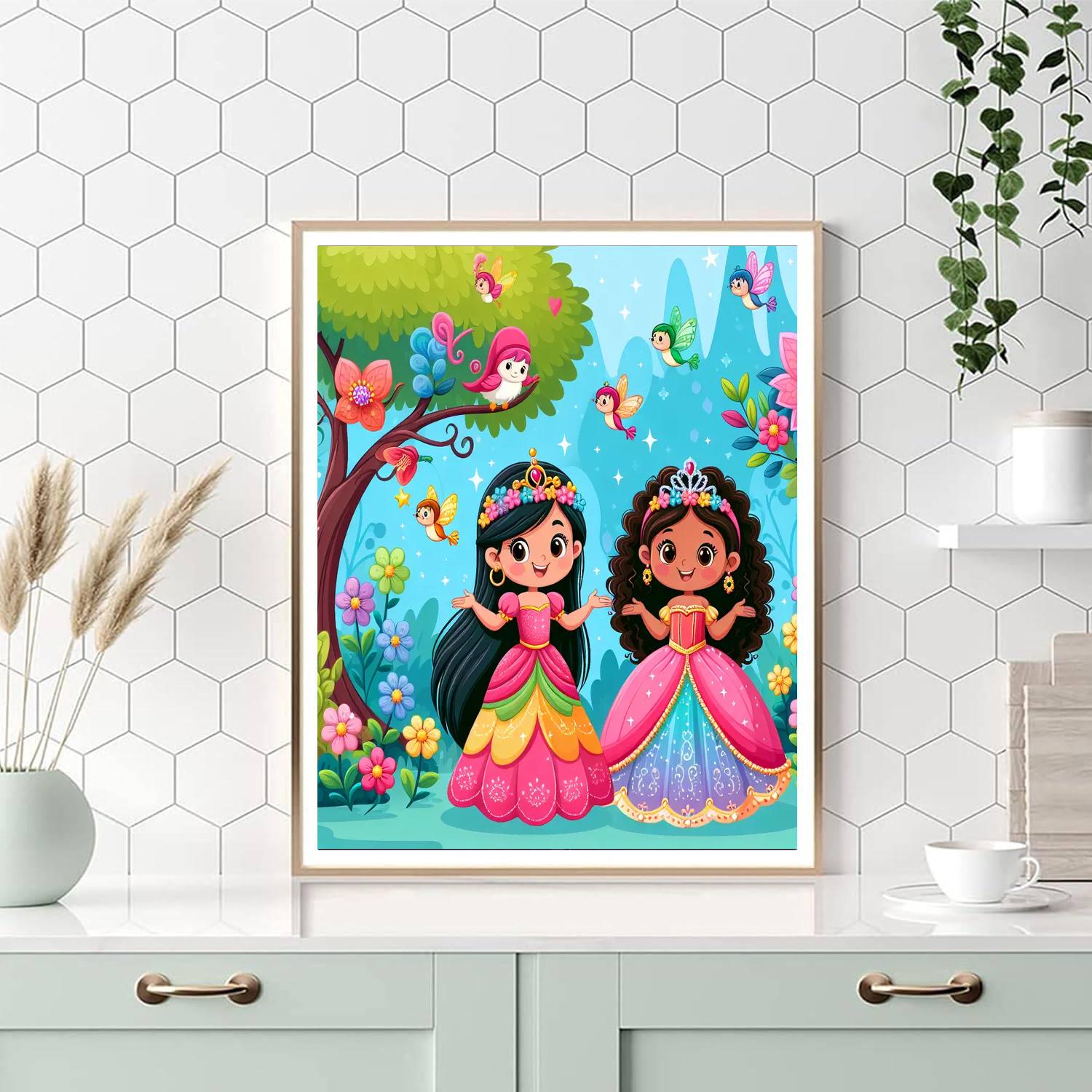 Princess Enchanted Garden Paint By Number