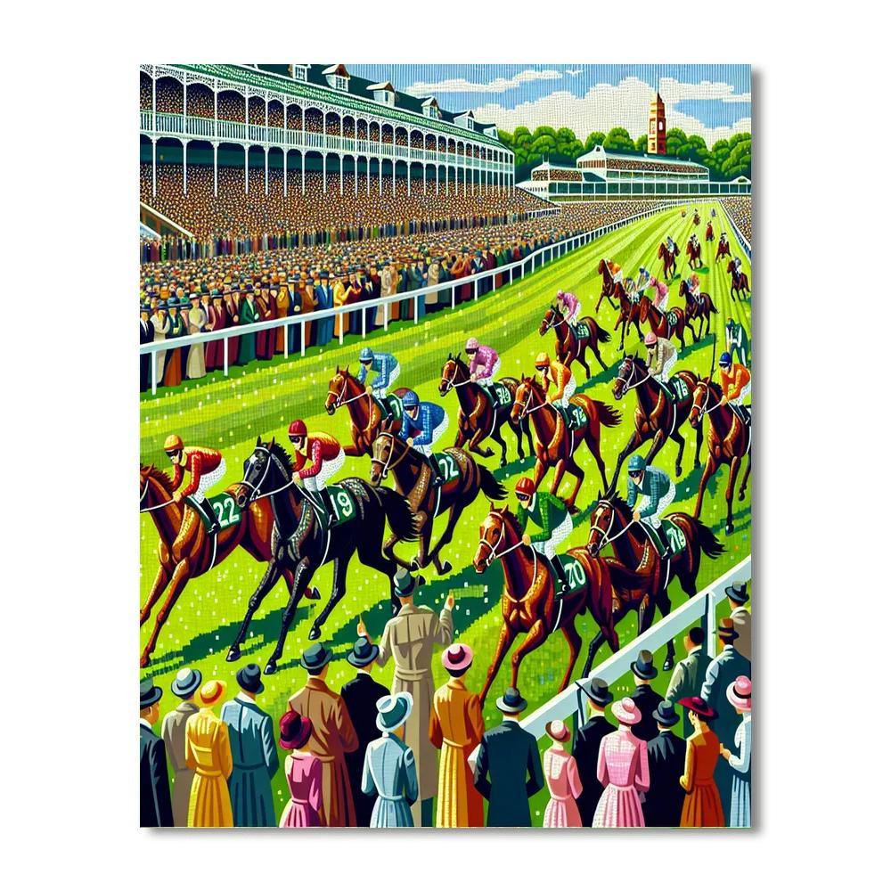 Melbourne Cup Carnival - Melbourne Paint By Numbers Art