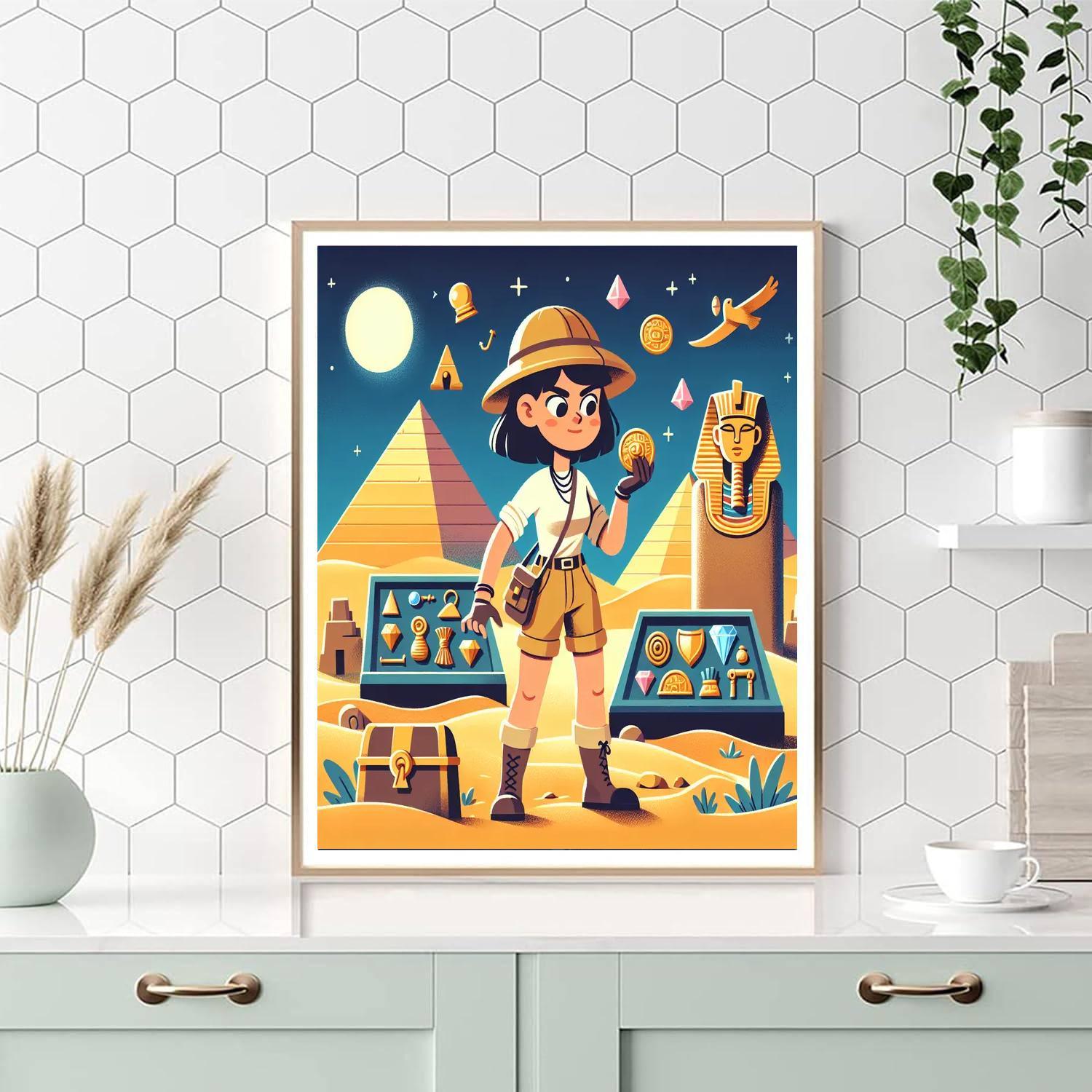 Mystery Of The Pharaoh's Tomb Painting Number Kit