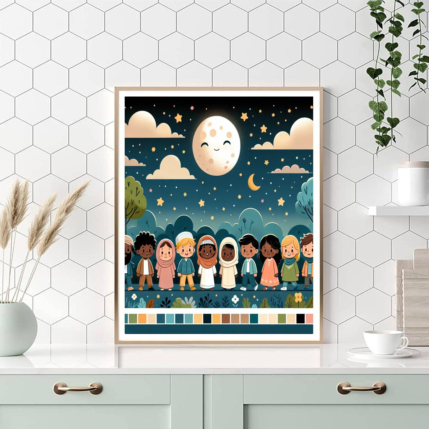 Mystical Moonlit Meander Numbered Painting Kits