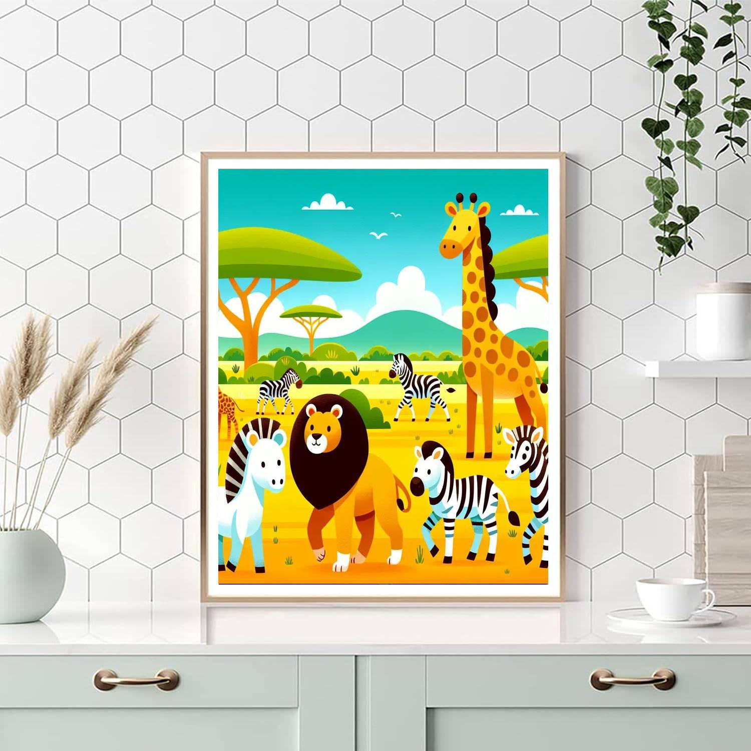 Sunny Safari Spectacle Numbered Painting Kits