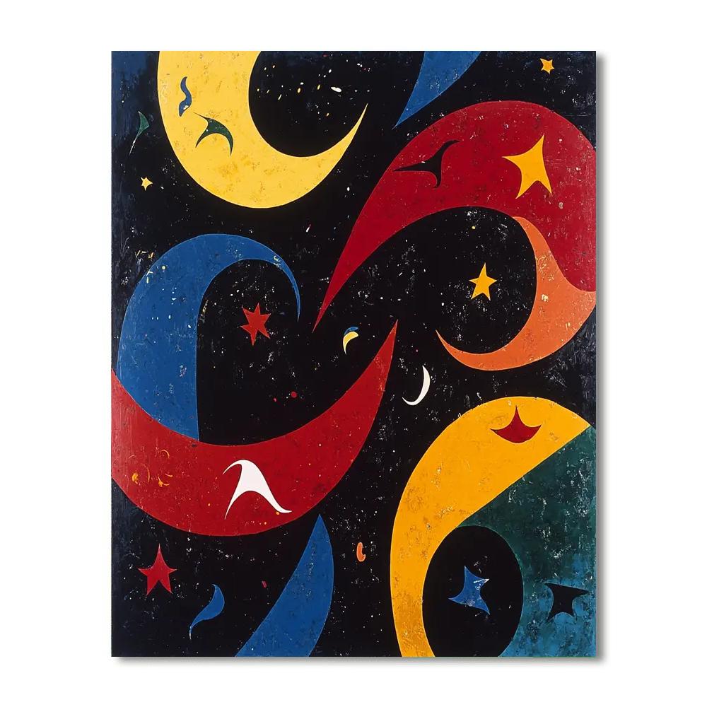 Joan Miró Inspired Dreamscape Vortex  Painting Number Kit