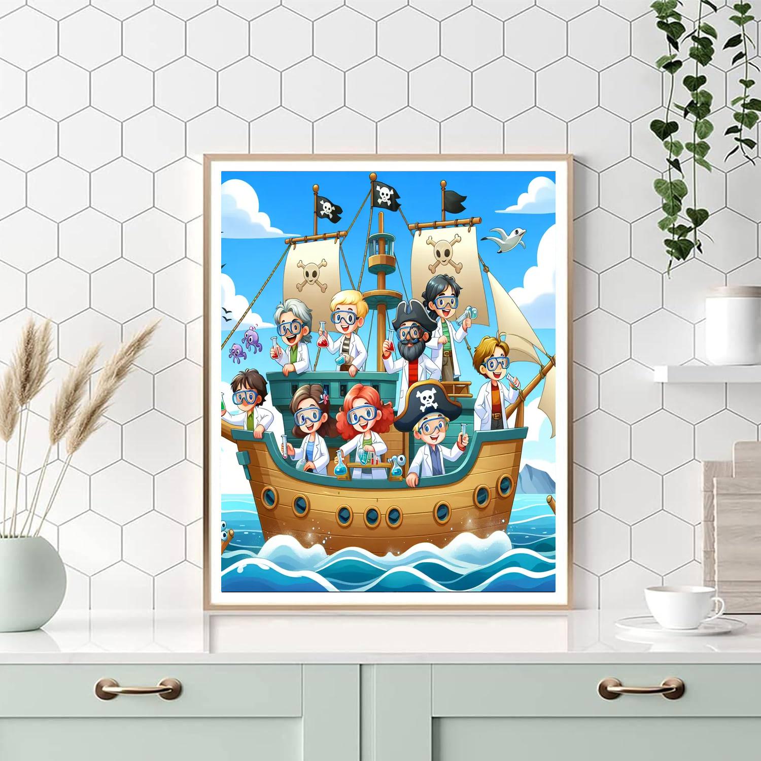 Pirate Science Painting Number Kit