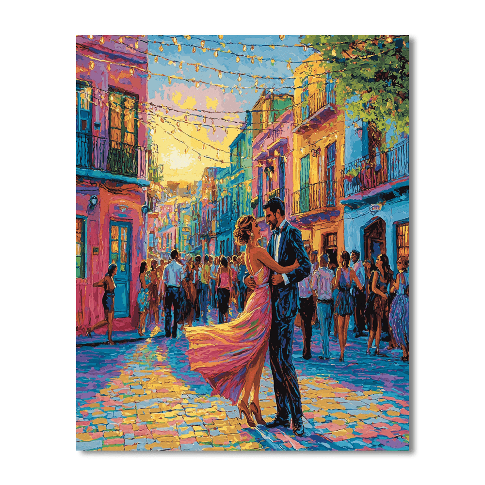 La Boca Neighborhood - Buenos Aires Numbered Painting Kits