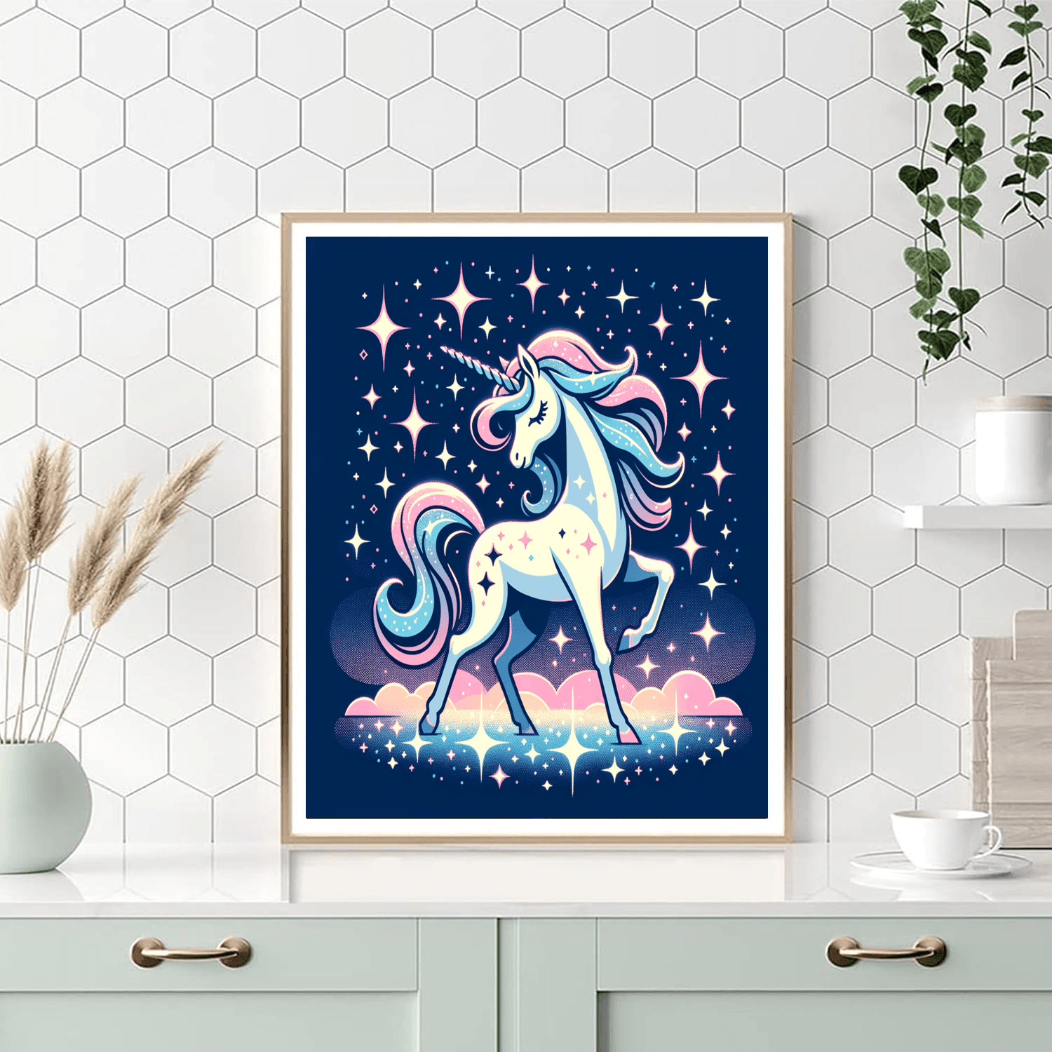 Dreamy Space Unicorn Paint By Color