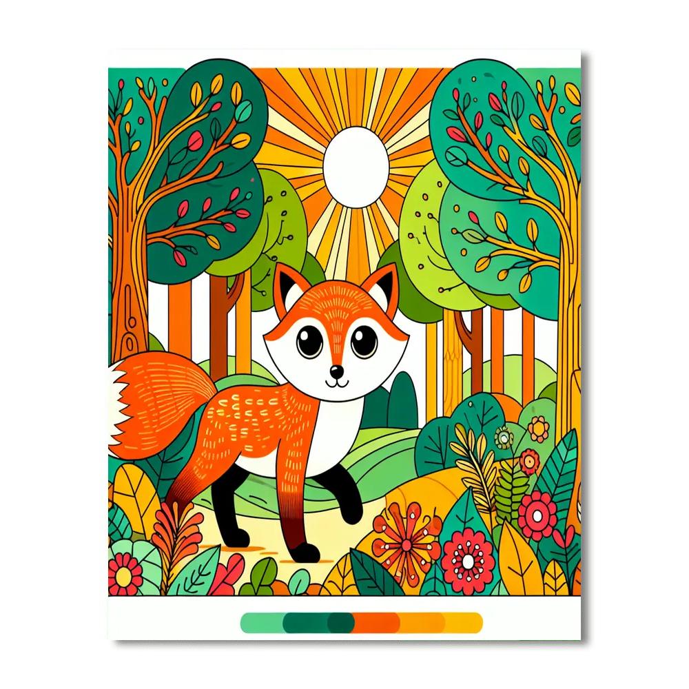 Wandering Fox Paint By Numbers Art