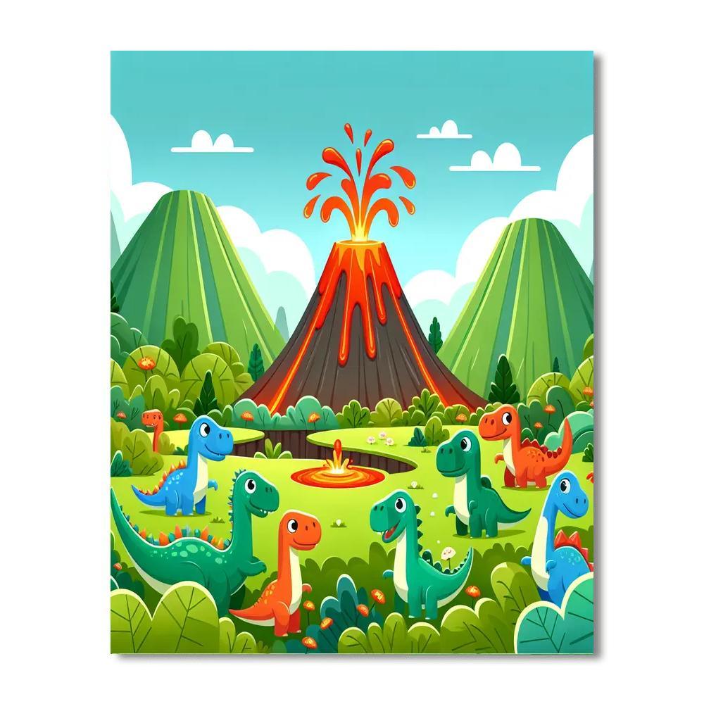 Bubbling Volcano Paint By Numbers Art