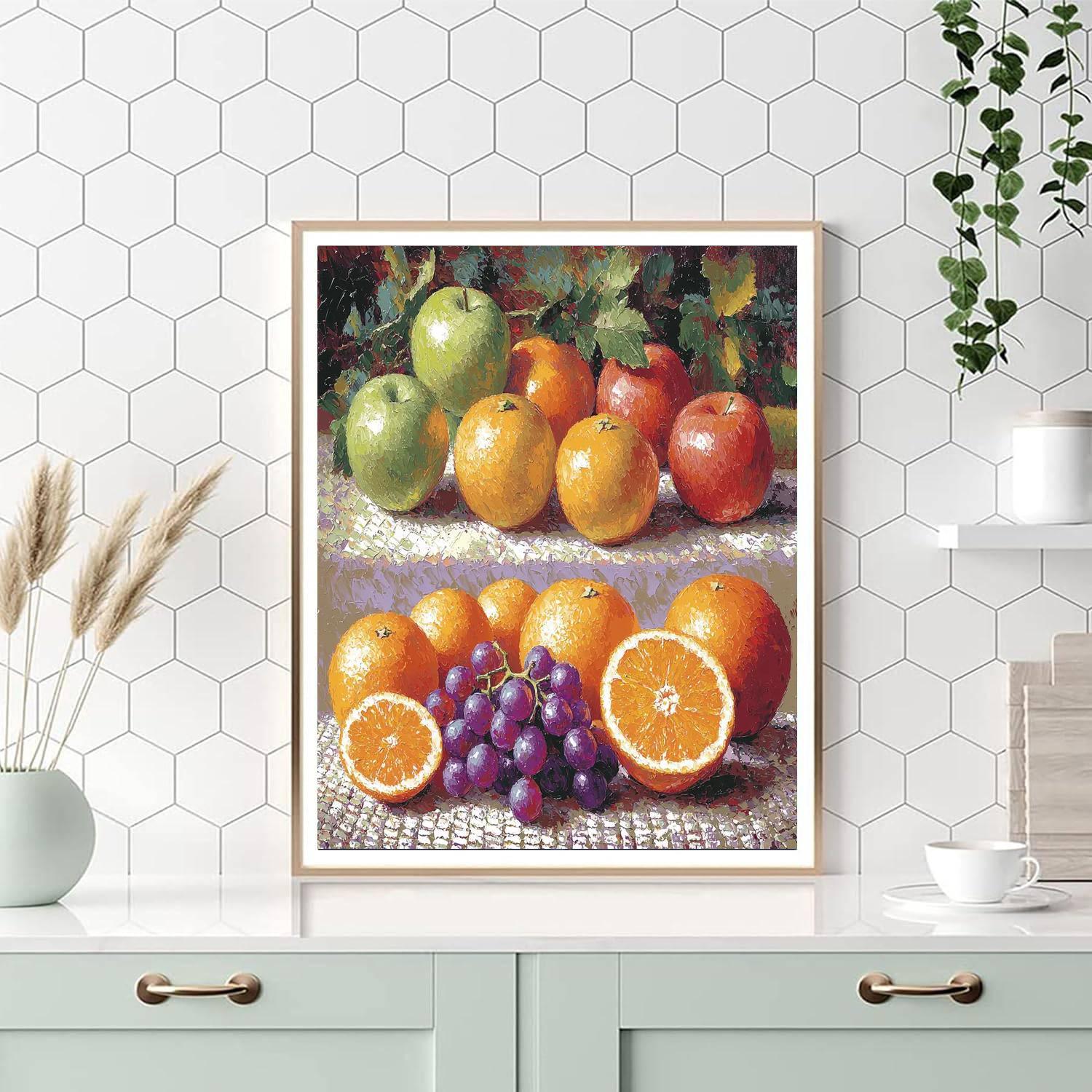 Paul Cézanne Inspired Fruity Delights  DIY Paint By Numbers