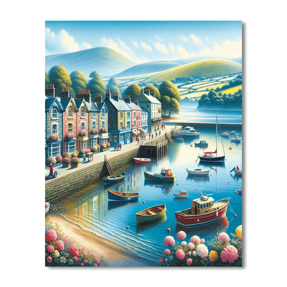 Charming Harbor Painting Number Kit