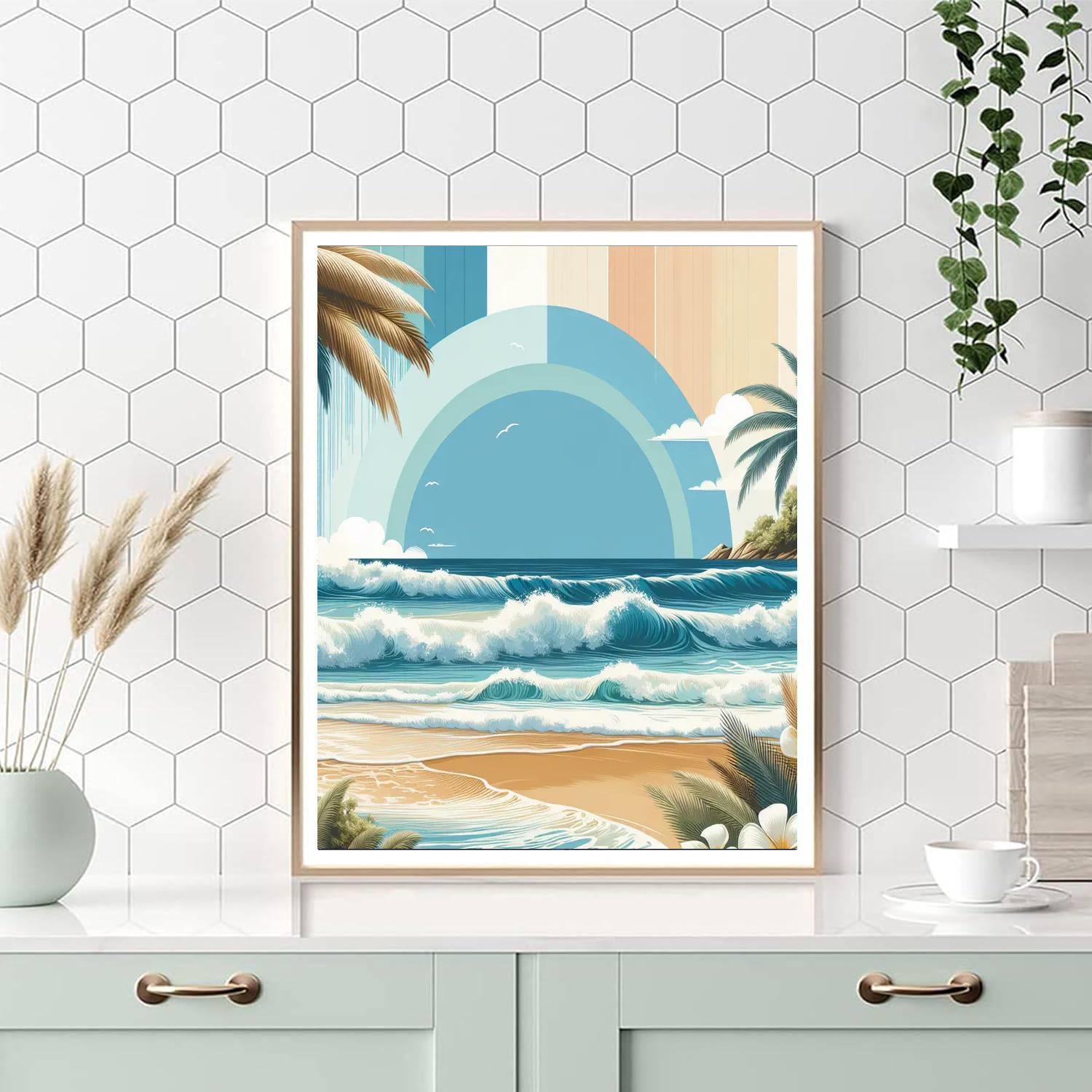 Radiant Ocean Breeze Paint By Numbers Art