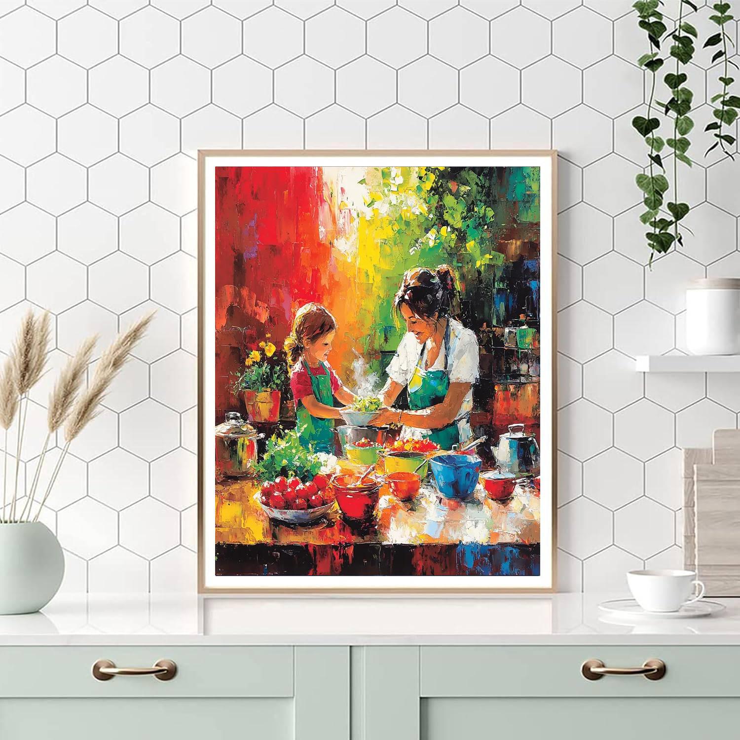 The Joy Of Cooking Together Number Painting