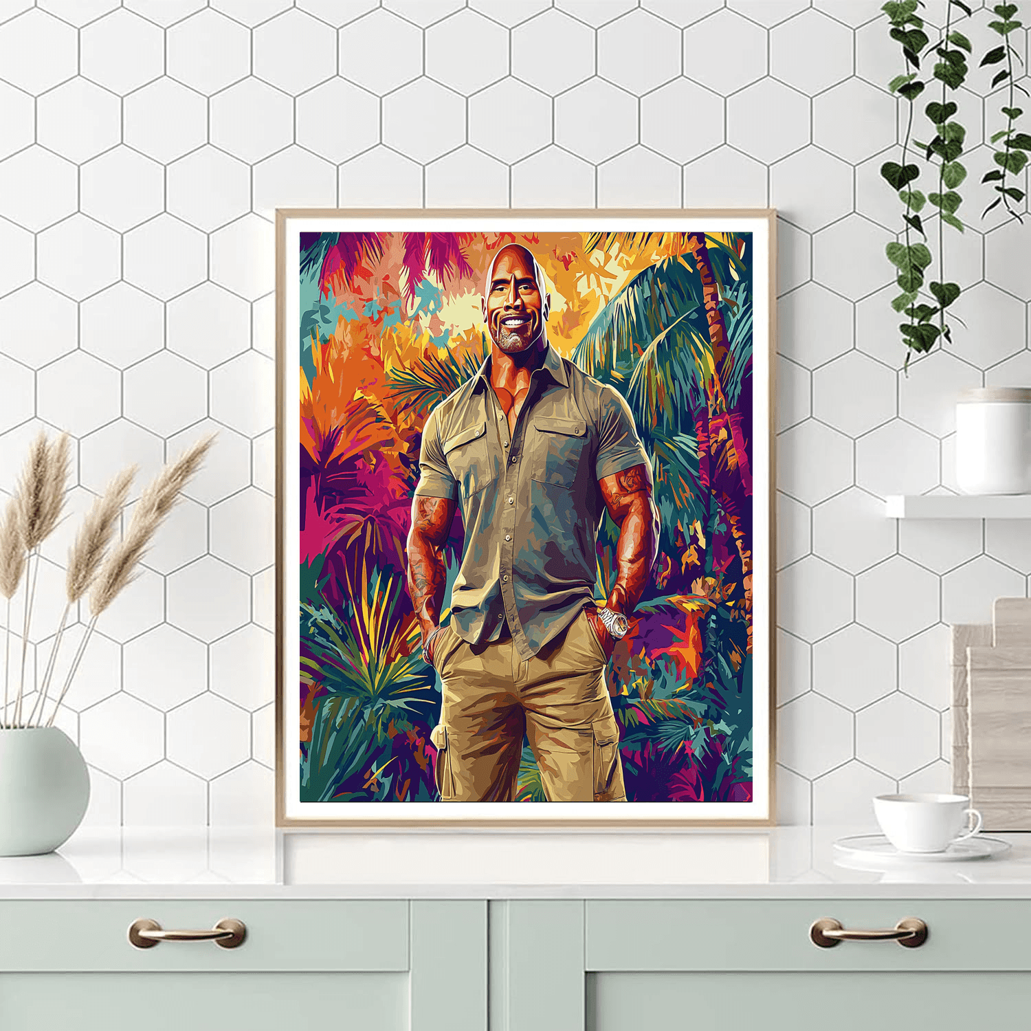Dwayne Johnson: The Rock Solid Force Of Action Paint By Number
