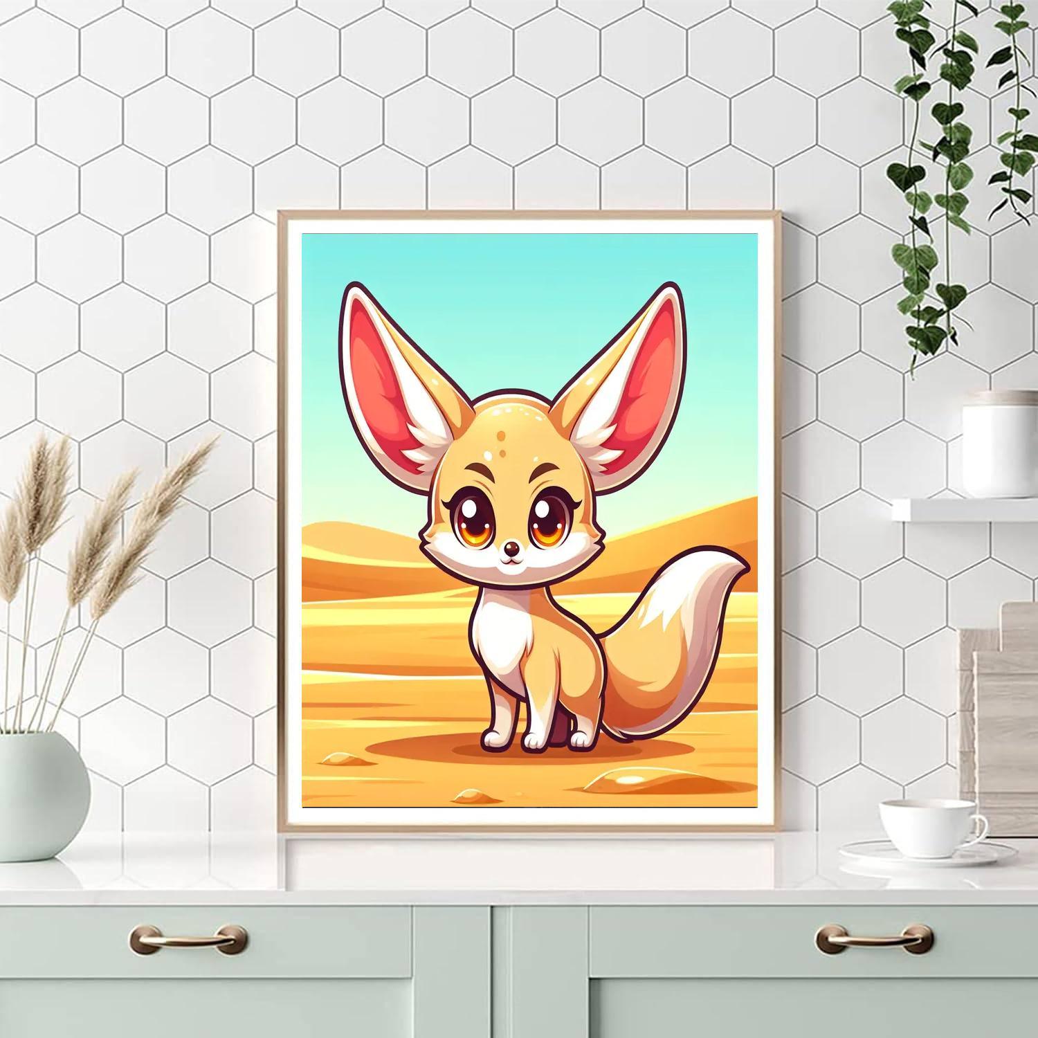 Feisty Fennec Fox Painting By Numbers Kit