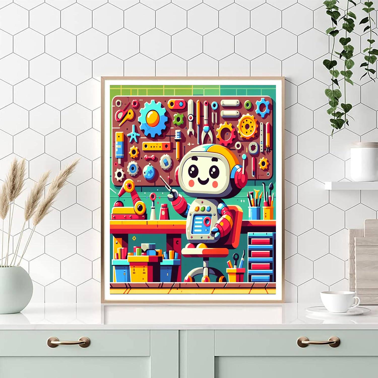 Robot Builder's Dream Paint By Numbers Kits